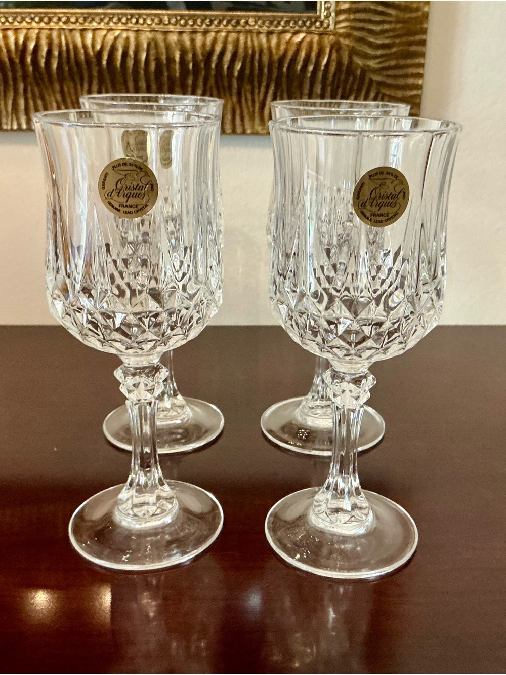 Cristal d Arques crystal wine glasses - Set of 4